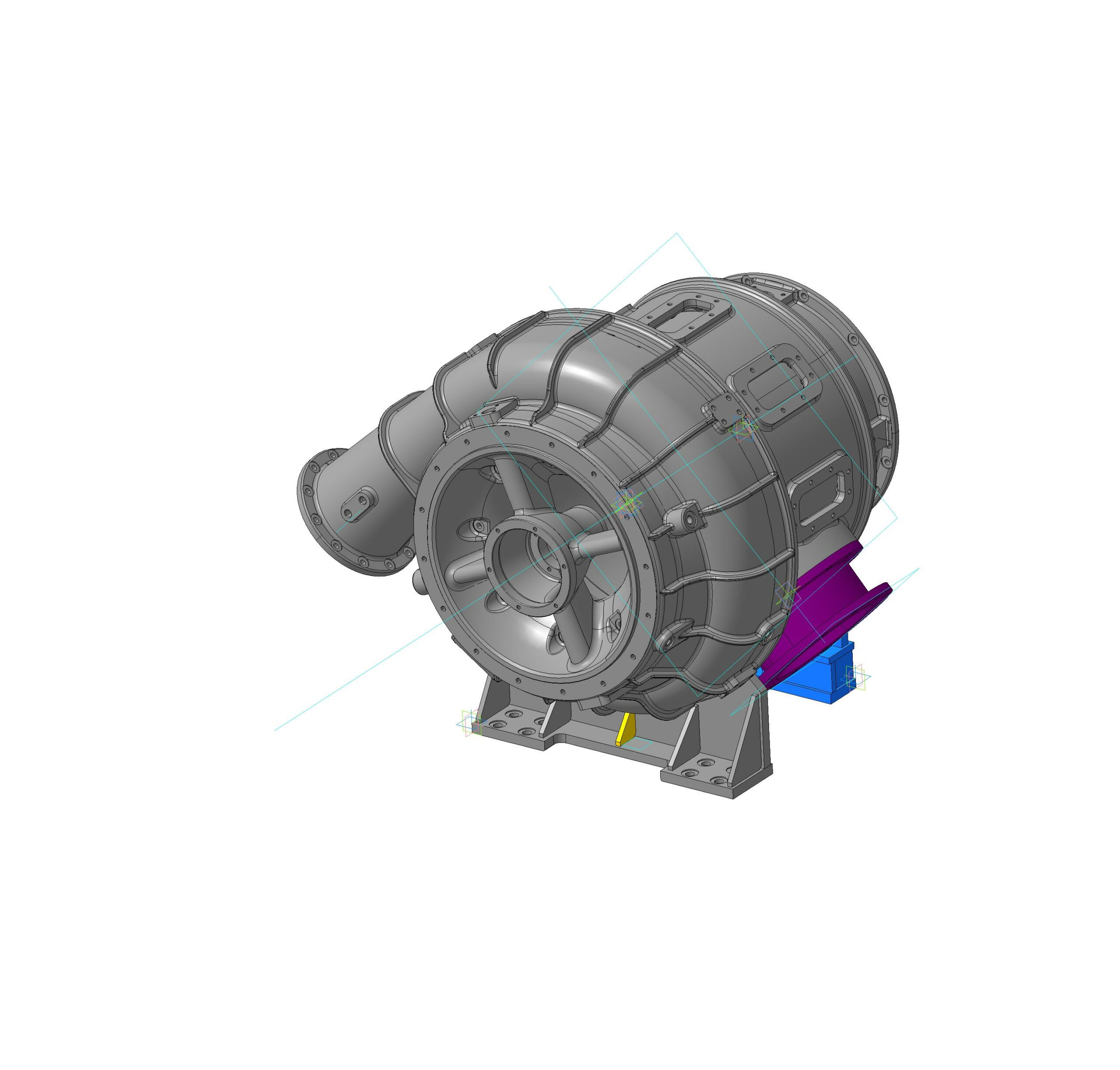 3D модель Сборка корпуса турбокомпрессора ТК 43