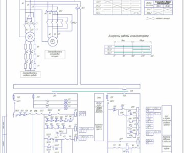 Чертеж Электрическая схема управления прессом LZK-1000