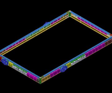 3D модель Облицовка навеса над островком ТРК