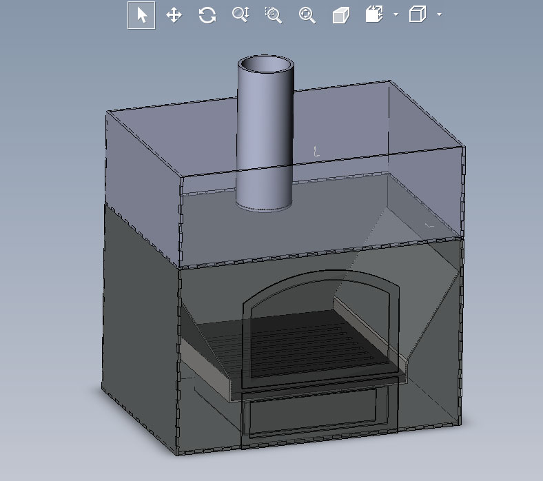 3D модель Печь для бани 620*435*400