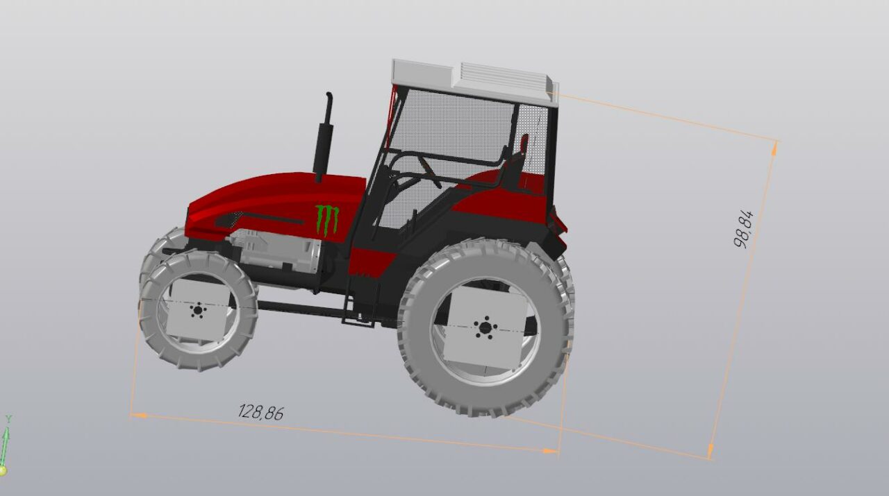 3D модель Трактор ВТЗ 2048