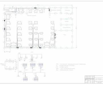 Чертеж ЭСН и ЭО участка кузнечно-прессового цеха