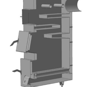 3D модель Котел твердотопливный 22кВт
