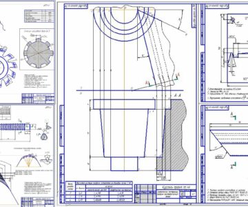 Чертеж "Проектирование специального инструмента" -  фасонного резца и червячной фрезы