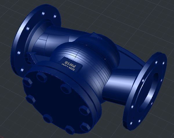 3D модель Клапан обратный Ду150 Ру16