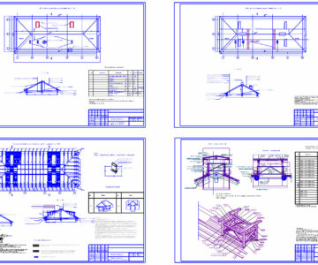 Чертеж Кровельные узлы, конструктивные эелементы ремонта вальмовой кровли