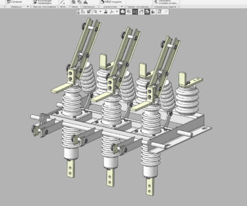 3D модель Высоковольтный разъединитель РВФЗ