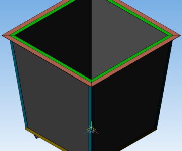 3D модель Бак для твердых бытовых отходов (ТБО) 0,8 м3