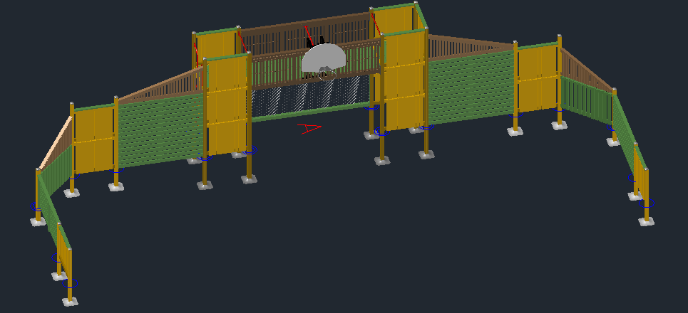 3D модель Детская открытая площадка "Баскетбол"