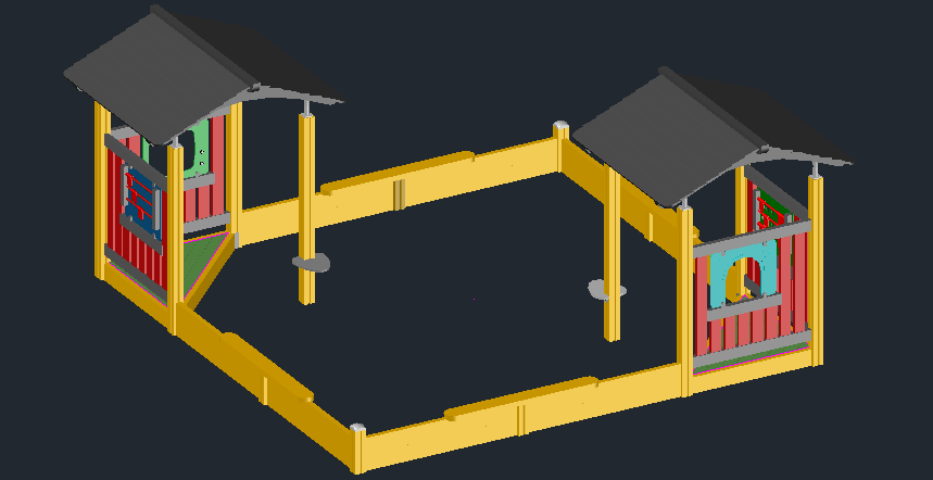 3D модель Детская площадка "Песочница"