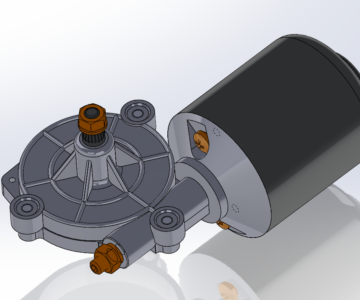 3D модель Мотор редуктор стекло очистителя ГАЗель Некст