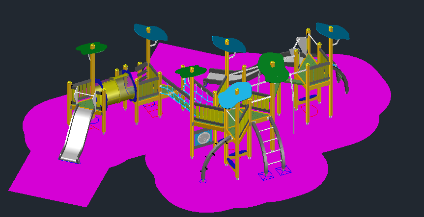 3D модель Детская площадка №4