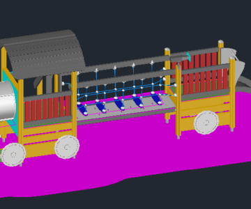 3D модель Детская игровая площадка "Паровоз"