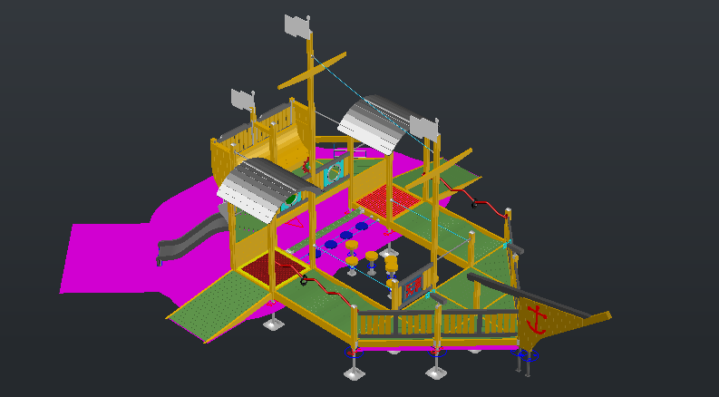3D модель Детская игровая площадка "Корабль"