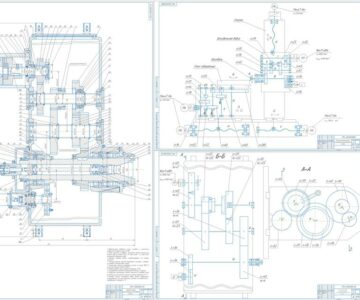 Чертеж Проектирование главного привода горизонтального многоцелевого станка с консольной шпиндельной бабкой