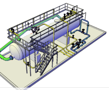 3D модель Нефтегазовый сепаратор с депульсатором НГСВ-1 1-0,6-2400-1-Т