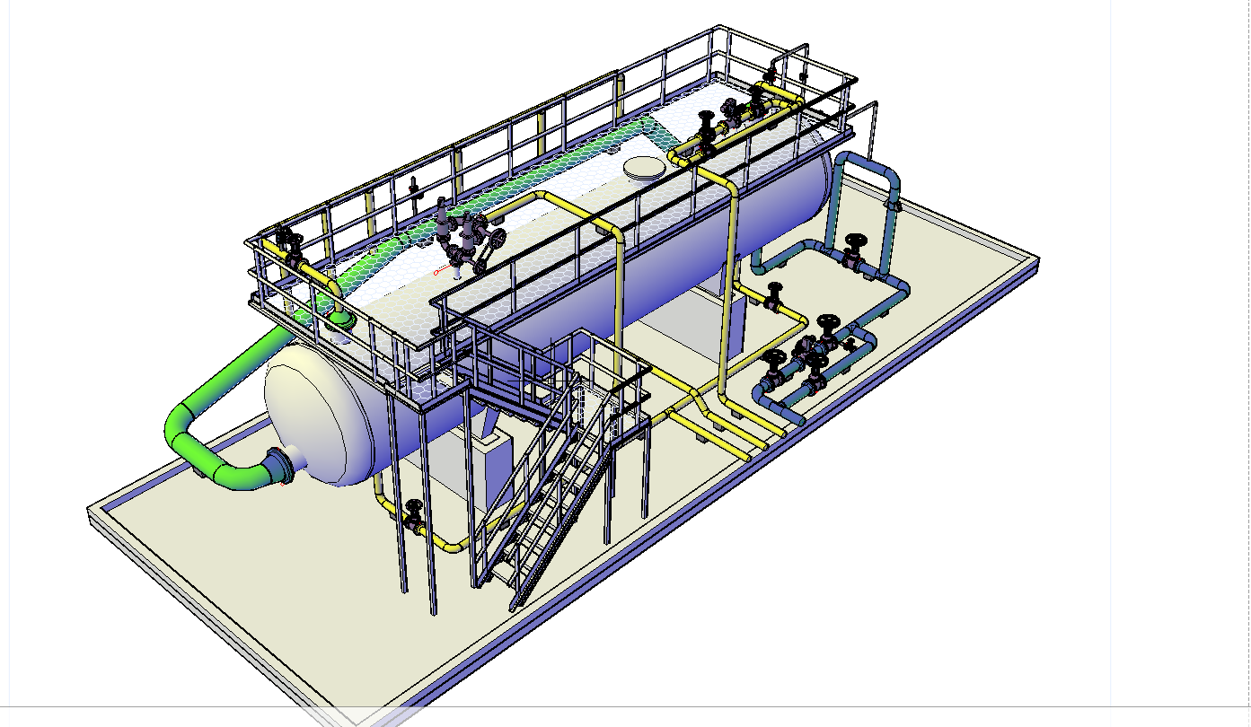 3D модель Нефтегазовый сепаратор с депульсатором НГСВ-1 1-0,6-2400-1-Т