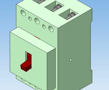 3D модель Упрощенная модель автоматического выключателя ВА57-35