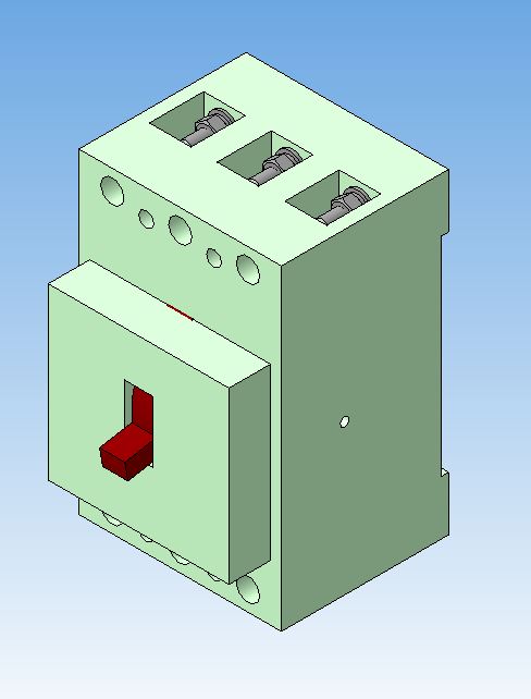3D модель Упрощенная модель автоматического выключателя ВА57-35