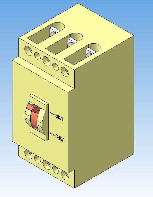 3D модель Автоматический выключатель ВА13