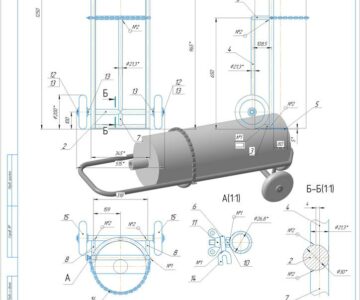 3D модель Тележка для баллона с пропаном