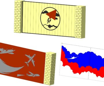 3D модель Накладки на ворота "Авиация"