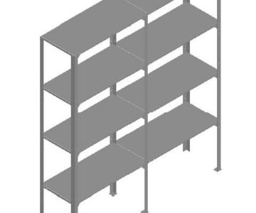 3D модель Стеллаж металлический 400х1700х2000