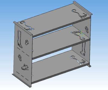 3D модель Подставка для обуви из листового металла