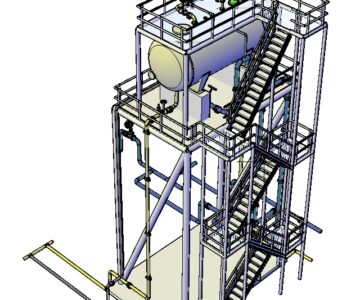 3D модель Емкость буферная V=25 м3 , Ру=1,0МПа