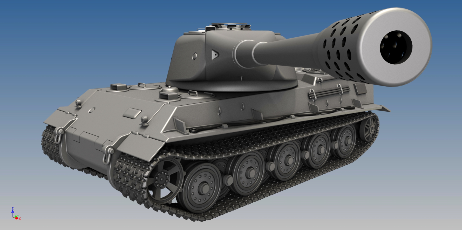 3D модель Panzerkampfwagen VII Löwe