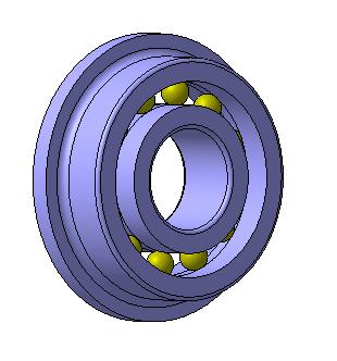 3D модель Подшипник 05-184008_2,5 Ю2Т