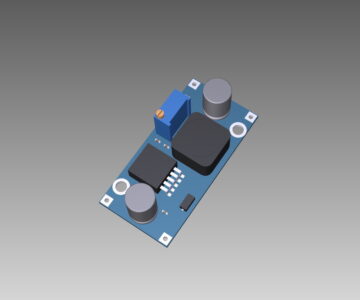 3D модель Преобразователь DC-DC на LM-2596