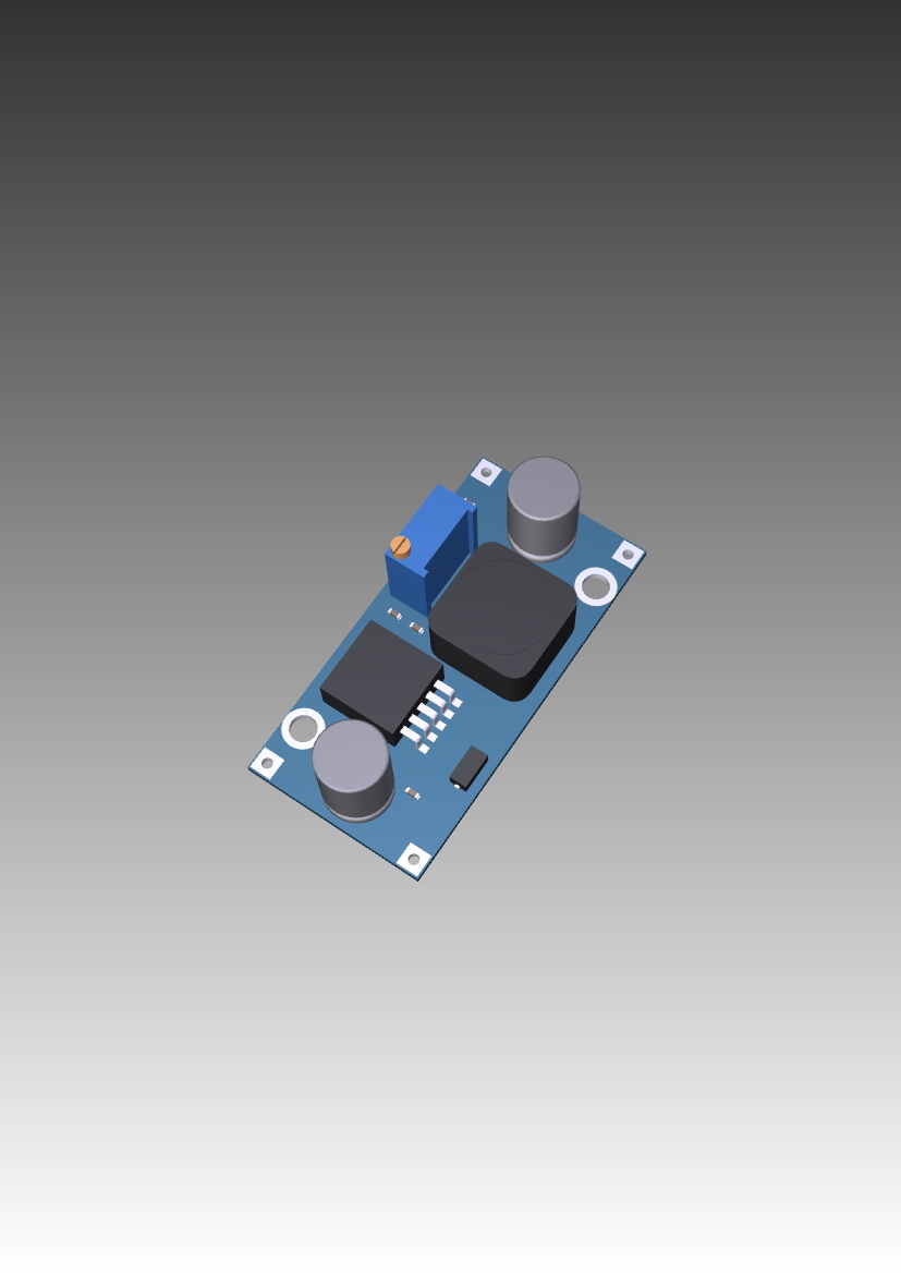 3D модель Преобразователь DC-DC на LM-2596