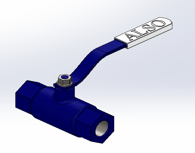 3D модель Кран шаровой муфтовый DN20 ALSO