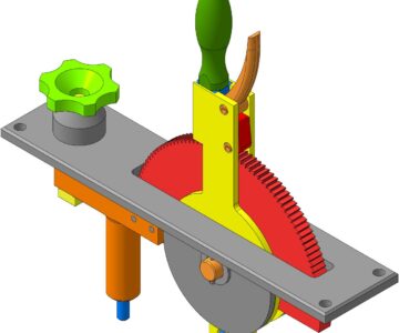 3D модель Привод управления топливным насосом на стенде