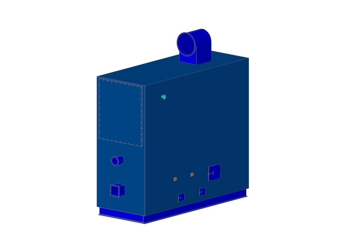 3D модель Модель котла отопительного водогрейного твердотопливного КОВ-2,5