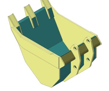 3D модель Ковш мини-экскаватора УРАЛЕЦ V=0,024 м3