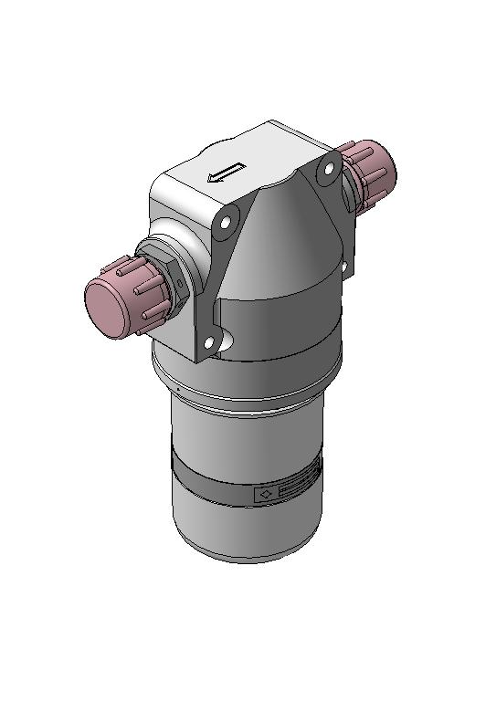 3D модель Гидравлический фильтр тонкой очистки 8Д2.966.017-2