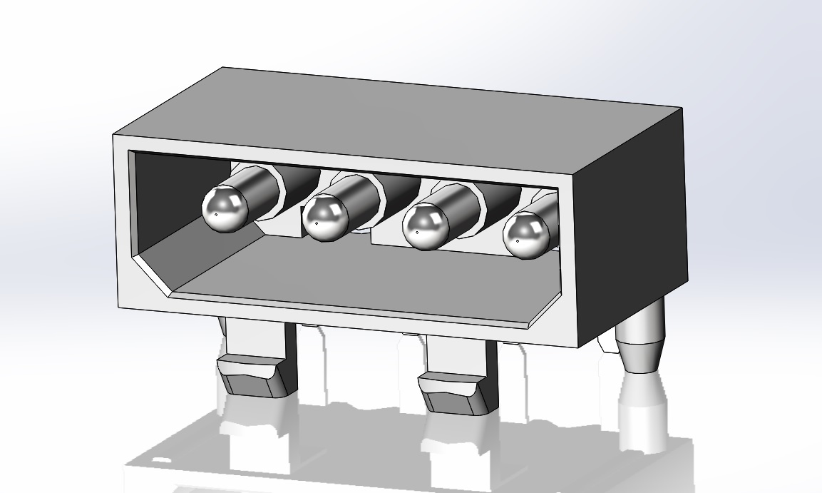 3D модель Разъём Molex 4 контакта