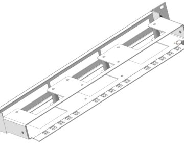 3D модель Панель системы рампределения 19 1U плинтов LSA-PLUS