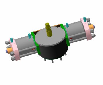 3D модель Гидропневмопривод крана шарового Ду300 Py80