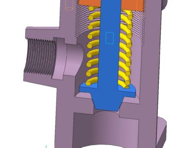 3D модель 3D Модель обратного клапана с золотником