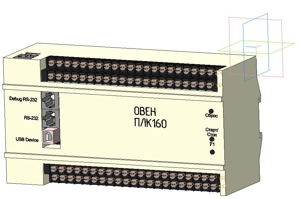 3D модель Контроллер ОВЕН ПЛК160