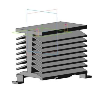 3D модель Радиатор для однофазного твердотельного реле SSR-D