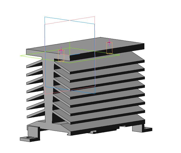 3D модель Радиатор для однофазного твердотельного реле SSR-D
