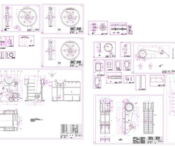 Чертеж Щековая дробилка PE750x1060