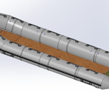 3D модель Лодка алюминиевая с баллонами из ПВХ