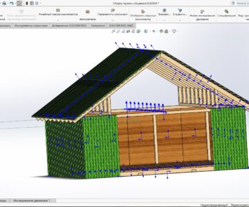 3D модель Гараж 6 на 6 из бруса