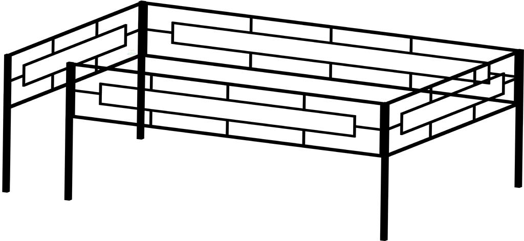 Чертеж Оградка 3000х2000х1000
