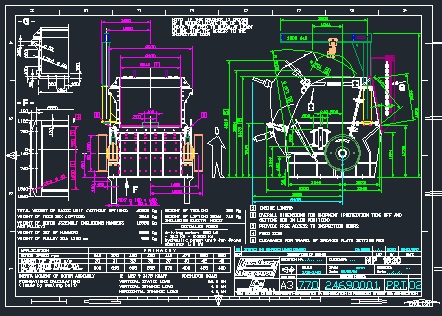 Чертеж Общий вид дробилки Metso np 1620